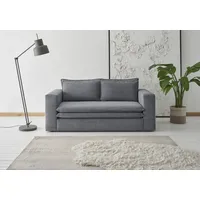 2-Sitzer HOME AFFAIRE "PIAGGE", grau (anthrazit), B:180cm H:83cm T:91cm, Sofas, Hochwertiger Cord mit weicher Velours-Struktur
