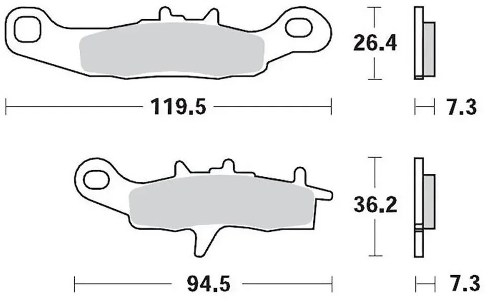 Moto-master Husqvarna/kawasaki/suzuki 093912 Sinterbremsbeläge - One Size