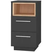 Vicco Nachttisch Beatrice Anthrazit 2 Schubladen Kommode