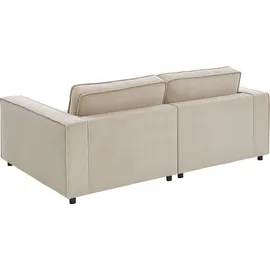 Atlantic Home Collection 2-Sitzer Valan Cord 198 x 83 x 126 cm Beige