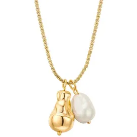 yokoamii Kette mit Anhänger Y109 gelbgold / weiß