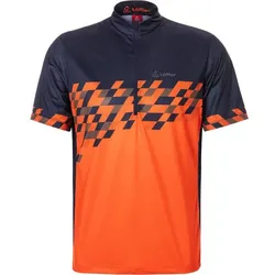 LÖFFLER Herren Fahrrad-Trikot HR. BIKE-SHIRT, Orange, Blau, 52