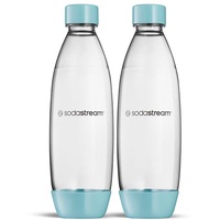 Sodastream, 2 einzelne spülmaschinenfeste Flaschen für Wassersprudler Duo, Terra, E-Terra, Art, Gaia, hellblau