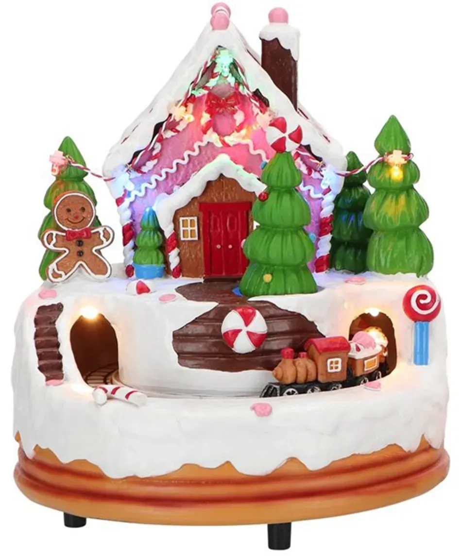 Gingerbread Candy House Train LED animiert Variante 1