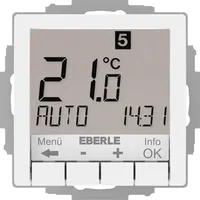 EBERLE 527810455604 UTE 4800-R-RAL9016-G-55 Raumthermostat Unterputz Tagesprogramm, Wochenprogramm
