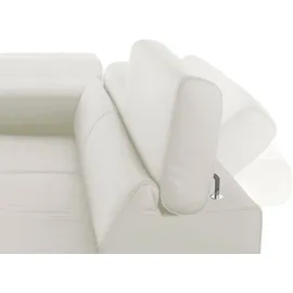 W.Schillig Ecksofa "finn, Designsofa mit tollem Sitzkomfort, bequem, L-Form", weiß (weiß z59), B:281cm H:71cm T:230cm, Flachgewebe S22 (100% Polyester);Stoff S37 (100% Polyester);Longlife Xtra-Leder Z59: Glattleder mit modischer Prägung.