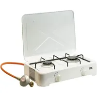 GASKOCHER Kochfeld 2 flammig Camping-Gasherd Gasofen Druckminderer NG2