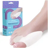 feet bcn Hallux Valgus Zehenspreizer. Elastisches, weiches und feuchtigkeitsspendendes Gel. Einheitsgröße. 2 Stk.