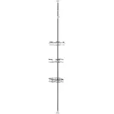 Teleskopregal Bad 110-280cm Teleskop Duschregal, Badregal Mit  3 Tabletts Aus Edelstahl Ohne Bohren Für Badewanne Und Badezimmer