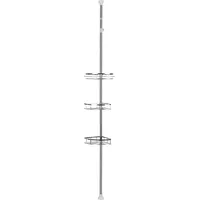 Teleskopregal Bad 110-280cm Teleskop Duschregal, Badregal Mit  3 Tabletts Aus Edelstahl Ohne Bohren Für Badewanne Und Badezimmer