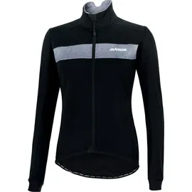 Airtracks Herren Thermo Fahrradjacke Pro Team Schwarz Silber schwarz S