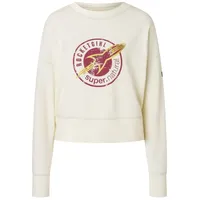 Super.natural W ROCKET260 Crewneck Sweater fresh white/sangria/gold (Y83) XL