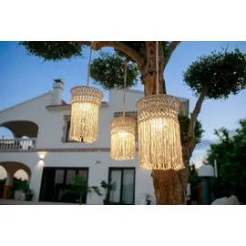 NEW GARDEN Mykonos 1-flg. LED 40 cm rund/beige