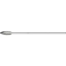 Hartmetall Frässtift Flamme B Ø 12x30mm Schaft-Ø 6x150mm Z3P universal mittel kreuzverzahnt