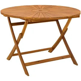 vidaXL Gartentisch Ø 110 x 75 cm Braun