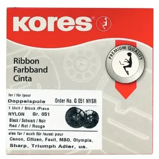 KORES Gruppe 51 schwarz auf rot 1,3cm x 6m