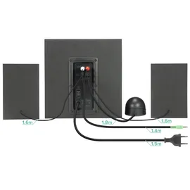 Speedlink GRAVITY LT 2.1 Subwoofer System Lautsprecher, Schwarz