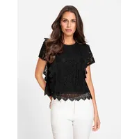 Heine Baumwollbluse in schwarz | Gr.: 34