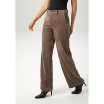Aniston CASUAL Cordhose mit trendigem, weiten Bein Gr. 42 N-Gr, braun, , 99891166-42 N-Gr