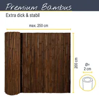 Sichtschutzzaun Bambusmatte  Sichtschutz Bambus Garten Zaun Natur Windschutz