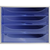 Exacompta 228610D Ecobox Schubladenbox mit 4 Schubladen - Eisblau