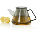 AdHoc Teekanne Orient+ GREY aus Borosilikatglas grau getönt 1,5 Liter,