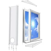 Lifetime Air Fensterabdichtung 320cm Für Mobile Klimageräte und Abluft-Wäschetrockner, Window Kit Universal passend für alle Schlauchgrößen, Wasserdicht, Winddicht