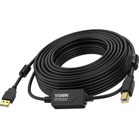 Vision 15m Black USB m, USB 2.0), USB Kabel