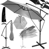 Kesser KESSER® Alu Ampelschirm Sonnenschirm + Abdeckung Ø300 cm / Ø350 cm mit Kurbelvorrichtung Kurbelschirm mit Ständer UV-Schutz Aluminium Wasserabweisende Bespannung - Schirm Gartenschirm Marktschirm