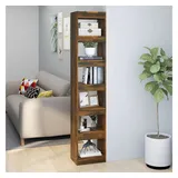 vidaXL Bücherregal/Raumteiler Räuchereiche 40x30x198 cm