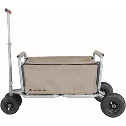 Beachtrekker LiFe faltbarer Bollerwagen + Feststellbremse Luftreifen (Beige) beige 0