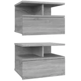 vidaXL Nachtschrank 2Stk. Hängend 40 x 31 x 27 cm Grau