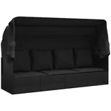 vidaXL Outdoor Loungebett schwarz 319569