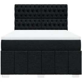 vidaXL Boxspringbett 140 x 200 cm Schwarz