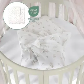 Waldin Babybett OWAL Kinderbett 7in1 mit Matratze, mitwachsendes Kinder-Bett