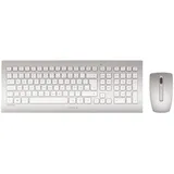 Cherry DW 8000 Wireless Tastatur ES Set weiß/silber