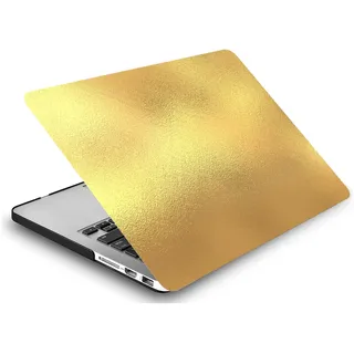 Hülle Kompatibel mit Neues MacBook Pro 15 Zoll A1990 A1707 2019 2018 2017 2016 mit Touch Bar and Touch ID, Gedrucktes Muster Plastik Hartschale Matt Case, Gold