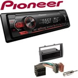 Pioneer 1-DIN Autoradio USB AUX Android Set für Fiat Ducato 2006-2011 schwarz