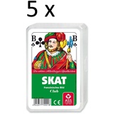 Ass Altenburger Spielkarten Skat Französisches Bild, Blatt im Plastiketui, 5er Pack