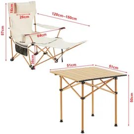 casa.pro Gartenmöbelset Bellante 3-tlg. Beige