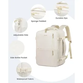 Handgepäck Rucksack Flugzeug Damen Herren 40x30x20 14 Zoll Laptop Grau