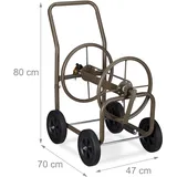 Relaxdays Schlauchwagen XL für 60 m Schlauch braun