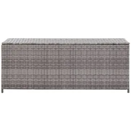 vidaXL Garten-Auflagenbox Grau 150x50x60 cm Poly Rattan