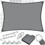Kesser KESSER® Sonnensegel Sonnenschutz Windschutz HDPE Gewebe wasserabweisend & windabweisend 5-Fach quer vernäht robust & stabil Schattenspender Garten Balkon Terrasse