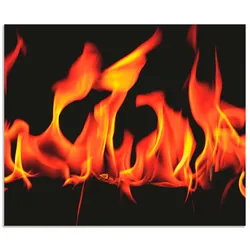 Artland Küchenrückwand »Feuer 2 - Flammen«, (1 tlg.), Alu Spritzschutz mit Klebeband, einfache Montage Artland schwarz