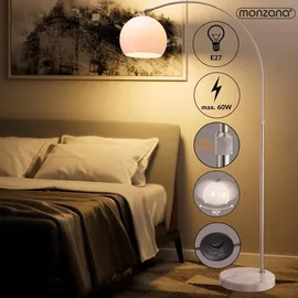 monzana Bogenlampe 190-210cm Weiß