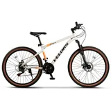 Velors Mountainbike 26 27.5 Zoll MTB für Damen Herren, Mädchen und Jungen, 21 Gang Shimano Tourney TZ Schaltwerk, Kettenschaltung, Hochwertiger Aluminiumrahmen, Jugendfahrrad MTB Hardtail Fahrrad weiß