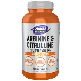 NOW Foods Arginin & Citrullin 500/250 mg Kapseln 240 St