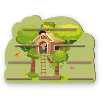 Kreative Feder Wandregal MUSIKBOX-REGAL Baumhaus, für TONIE-BOX und TONIES inkl. 40 Metallplättchen grün