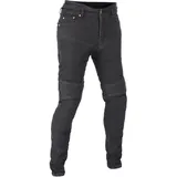 Lindstrands Lejen Damen Motorrad Jeans schwarz-grau, Größe 44